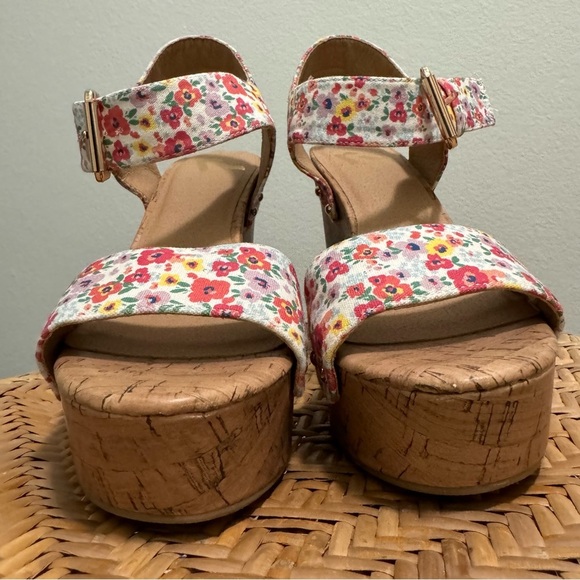 Report Floral Platform Chunky Heel Sandals Size 8 - Picture 4 of 12